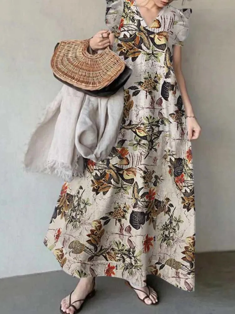 New Style Women's Long Dress In Spring  Summer of 2023, Fashionable and Simple In Korea Casual and Elegant Dress Robe A-LINE
