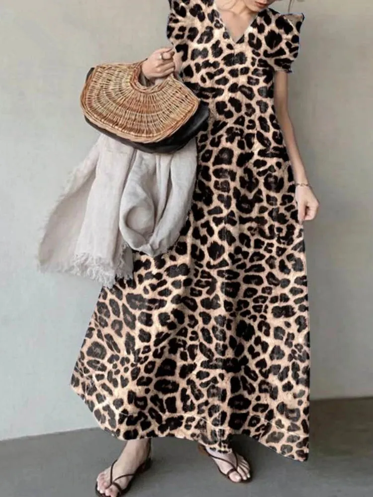 New Style Women's Long Dress In Spring  Summer of 2023, Fashionable and Simple In Korea Casual and Elegant Dress Robe A-LINE