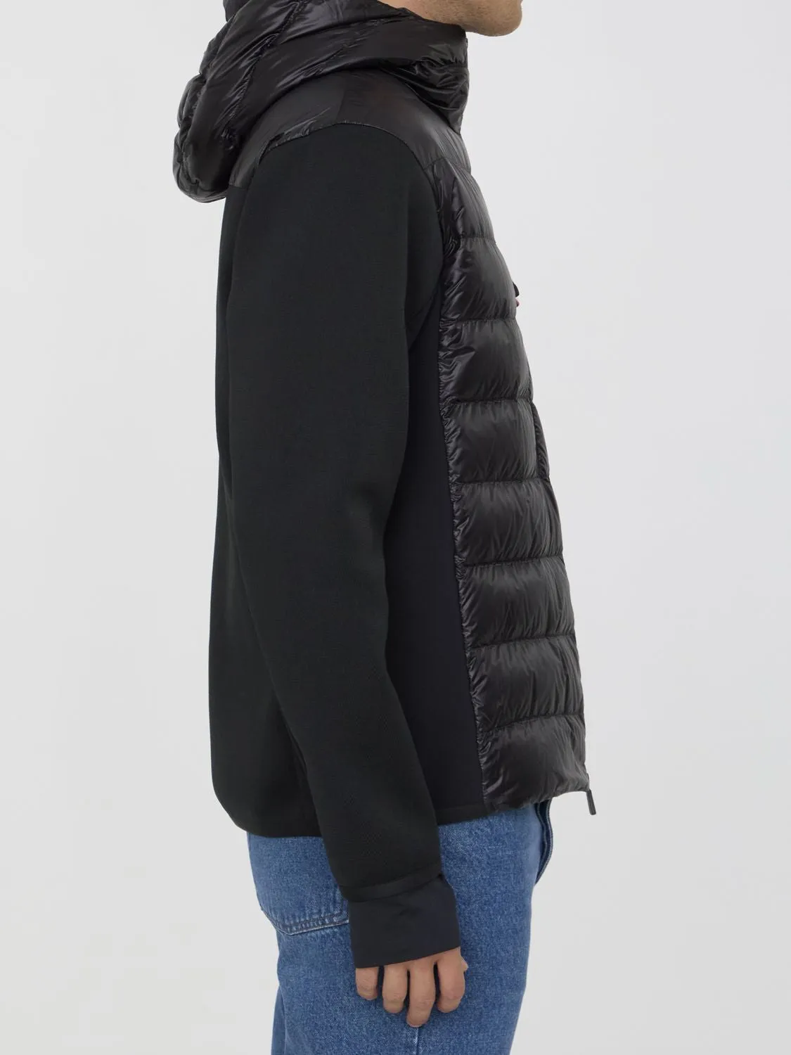 PADDED HOODED CARDIGAN