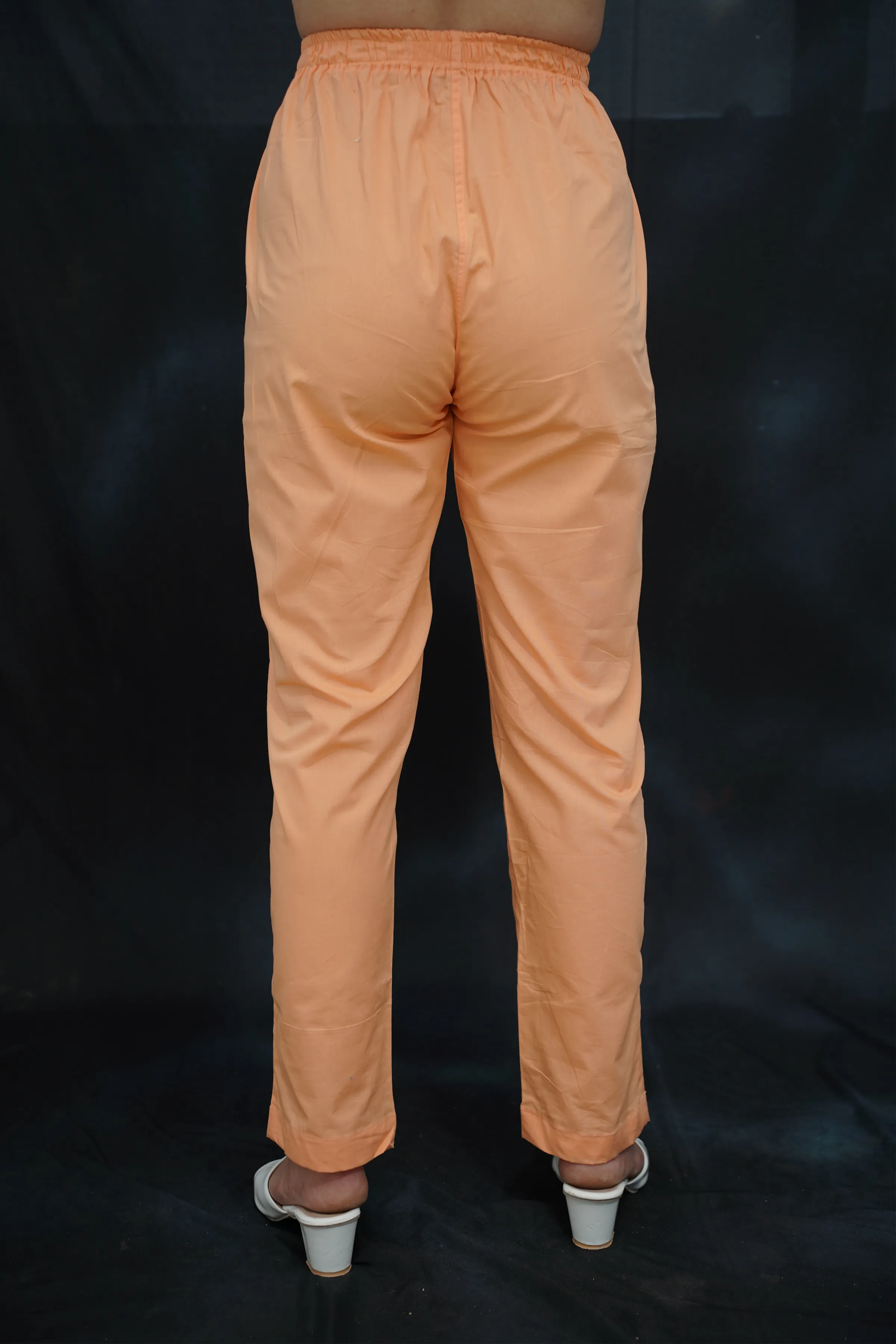 Peach Cotton Kurti Pant