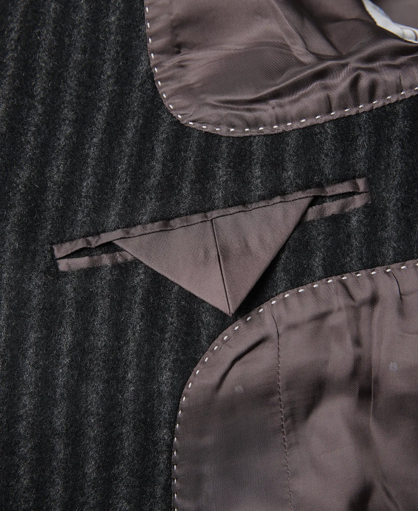Peak Lapel Double Breasted Tweed Suit Jacket