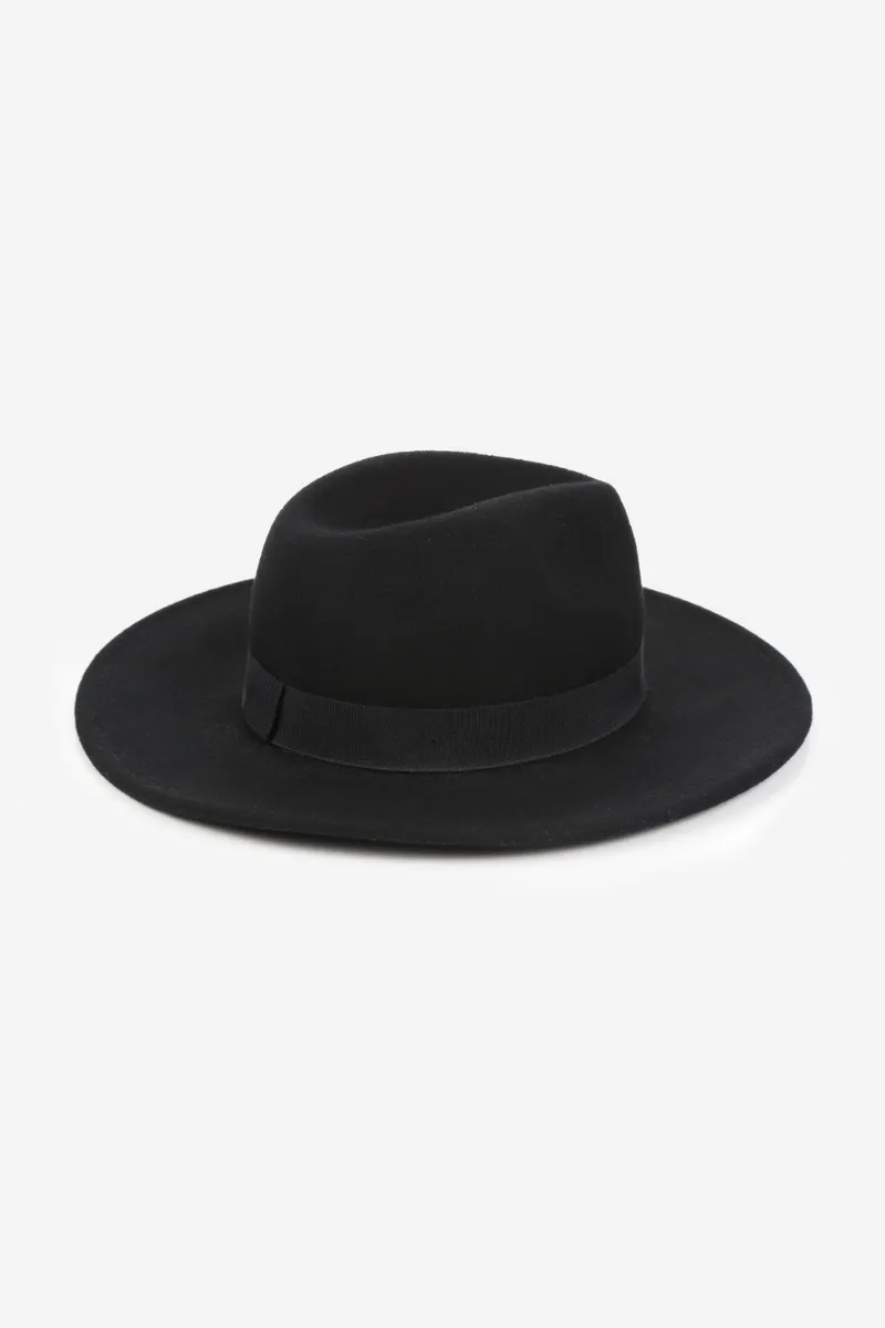 Personalised Mini Wool Felt Fedora Hat - Black