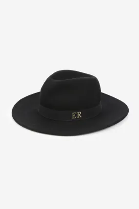Personalised Mini Wool Felt Fedora Hat - Black