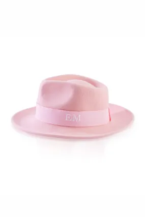 Personalised Wool Felt Fedora Hat - Pink