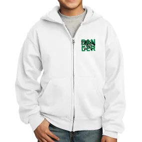 Port & Company Youth Core Fleece Full-Zip Hooded Sweatshirt- Wolverine Dancer