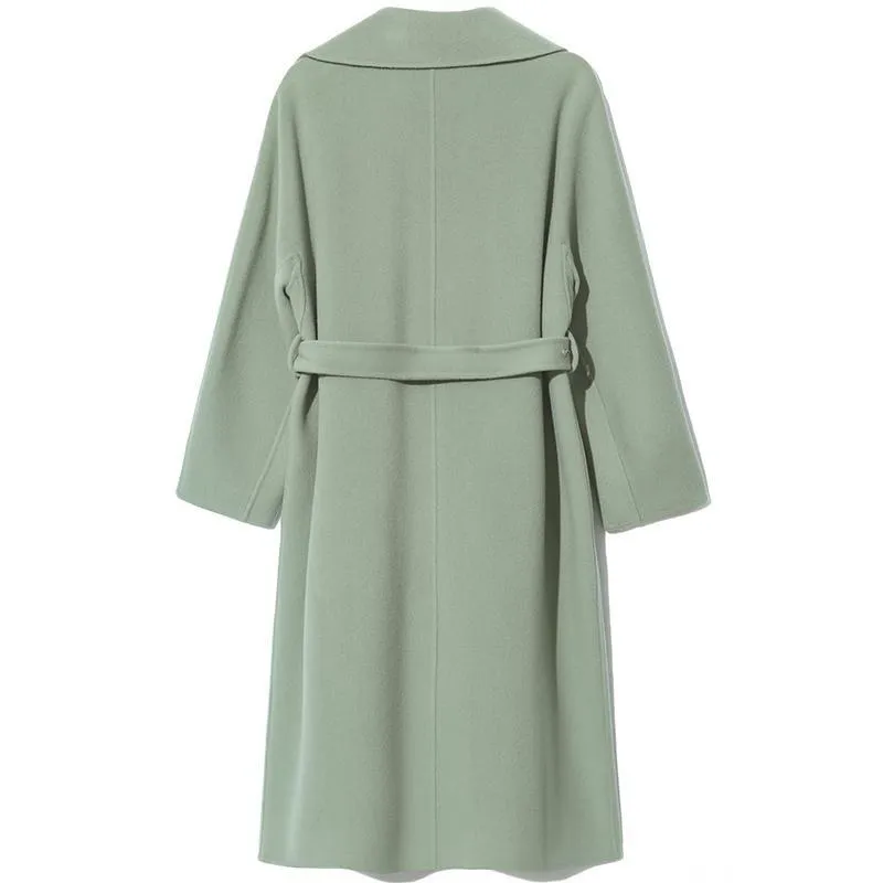 Pure Double-Faced Wool Lapel Women Coat