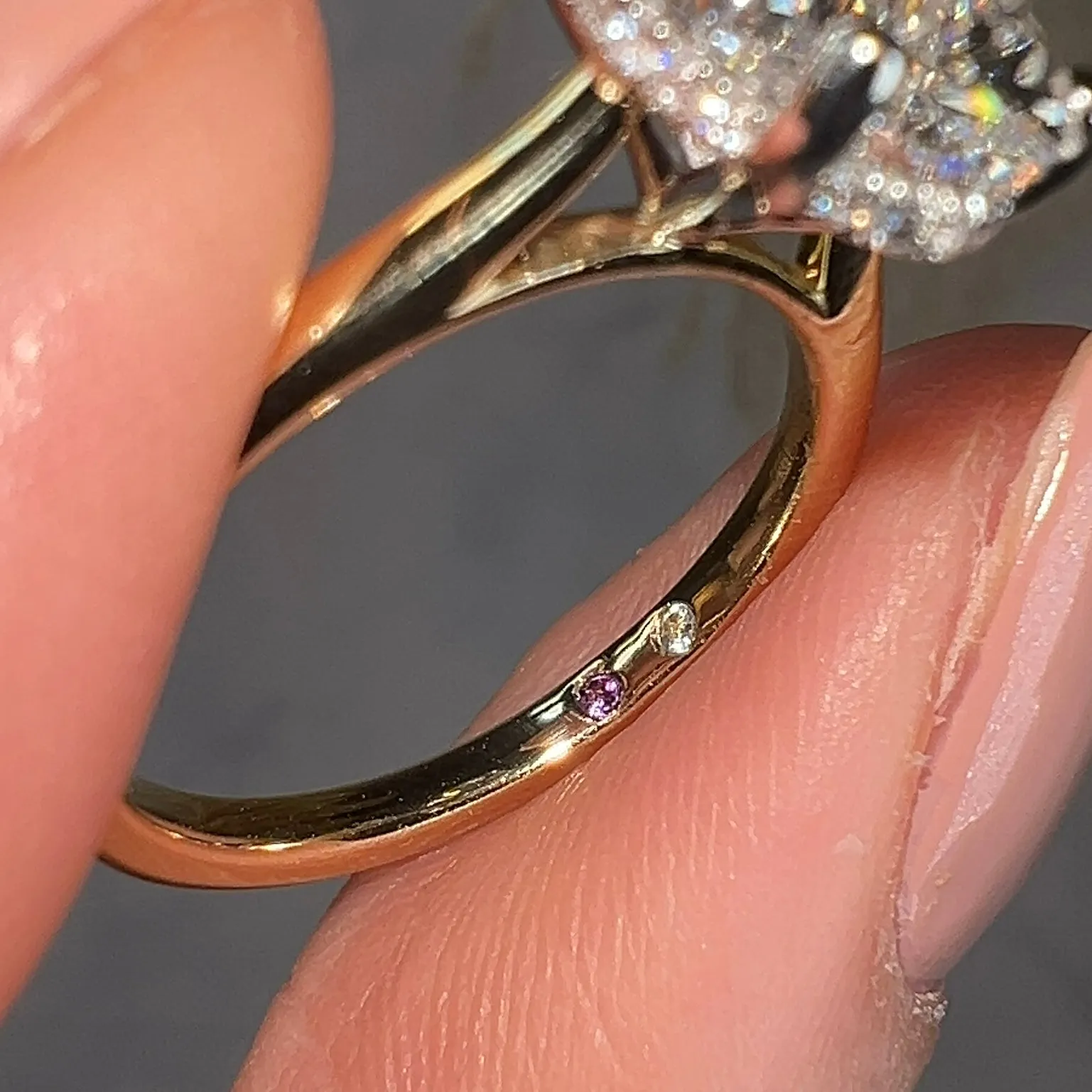 "Anastasia" Gold 2.25 Carat Oval Cut Hidden Under Halo Secret Gemstone Diamond Engagement Ring