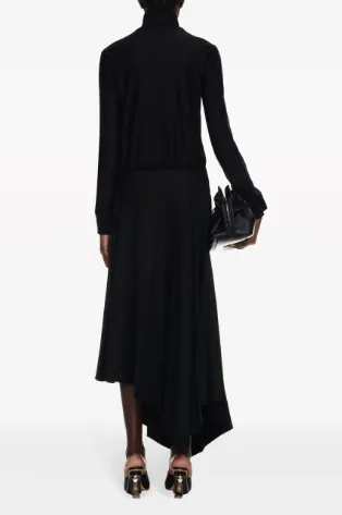 RIBBED TRIM ROLL NECK JACKET