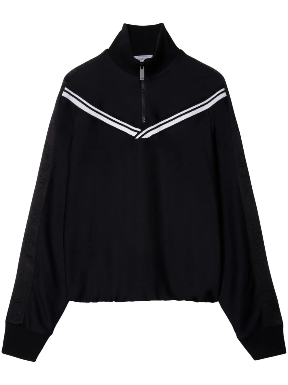RIBBED TRIM ROLL NECK JACKET