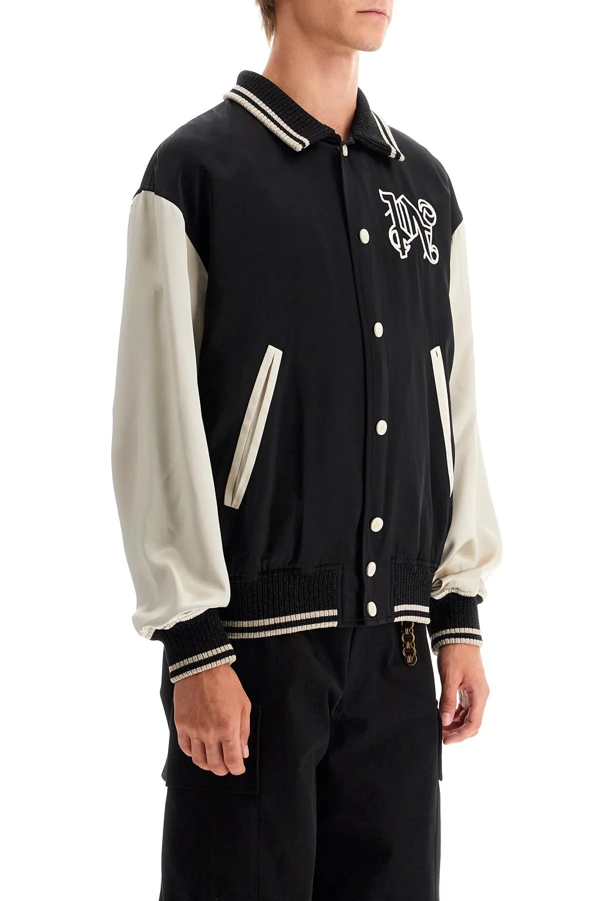 SATIN VARSITY JACKET FOR