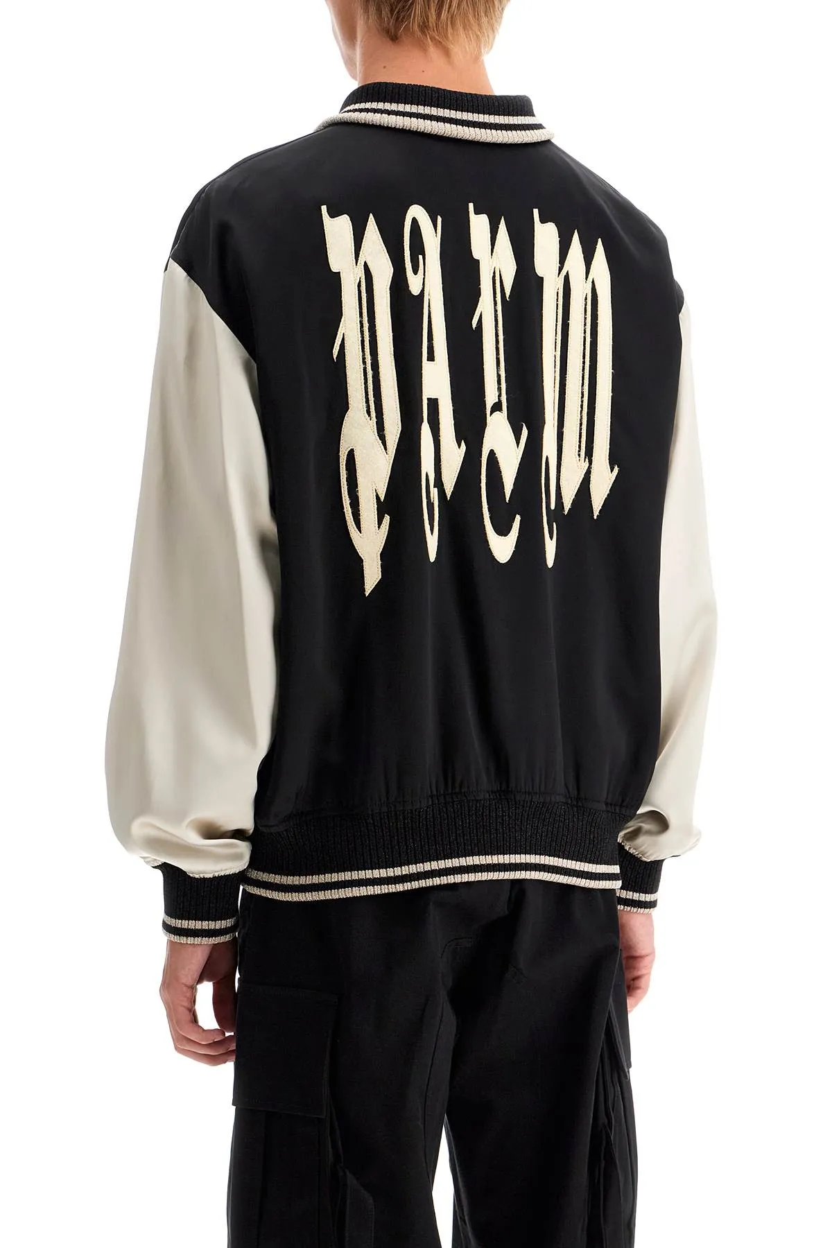 SATIN VARSITY JACKET FOR