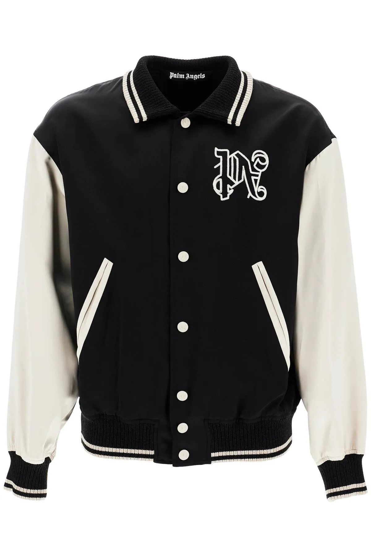 SATIN VARSITY JACKET FOR