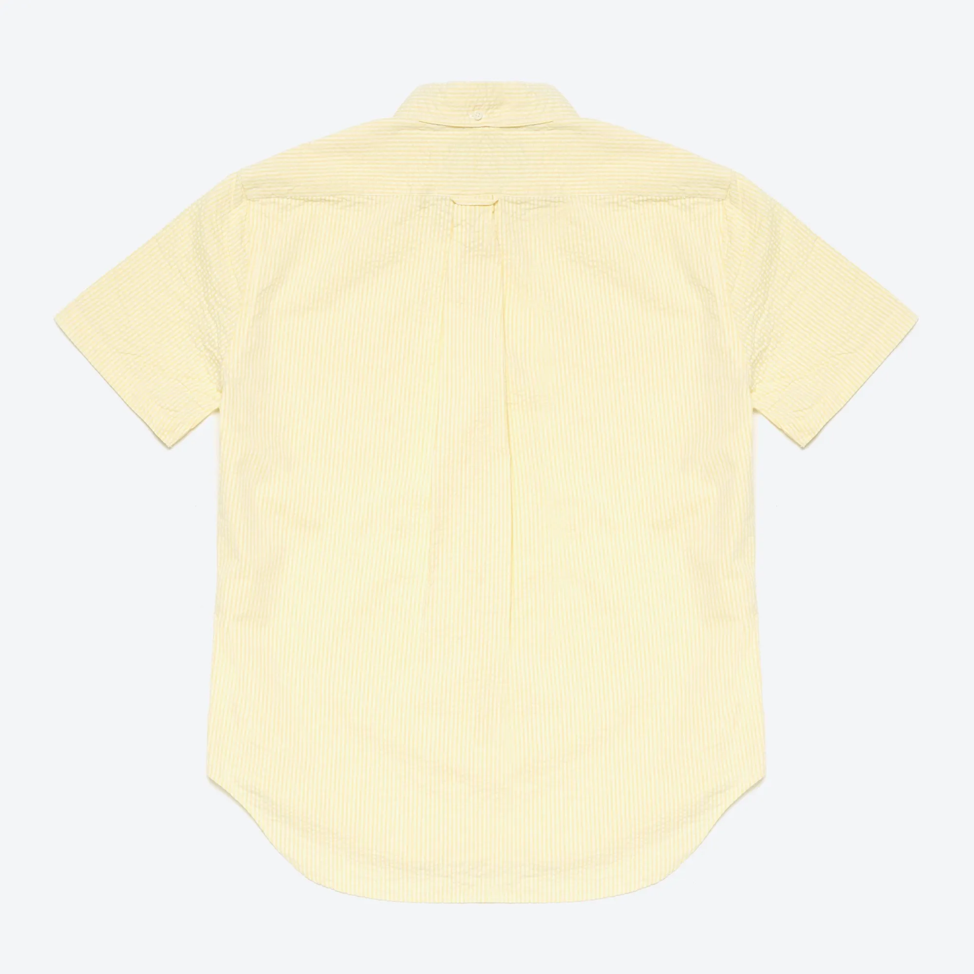 Seersucker Short Sleeve Oxford Shirt - Yellow