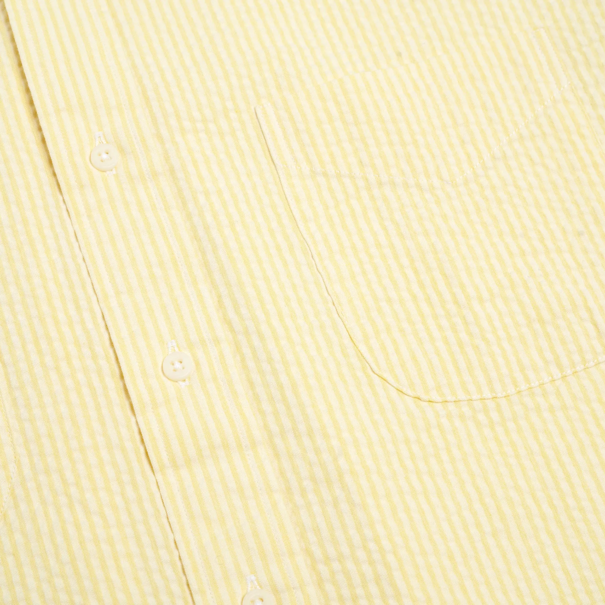Seersucker Short Sleeve Oxford Shirt - Yellow