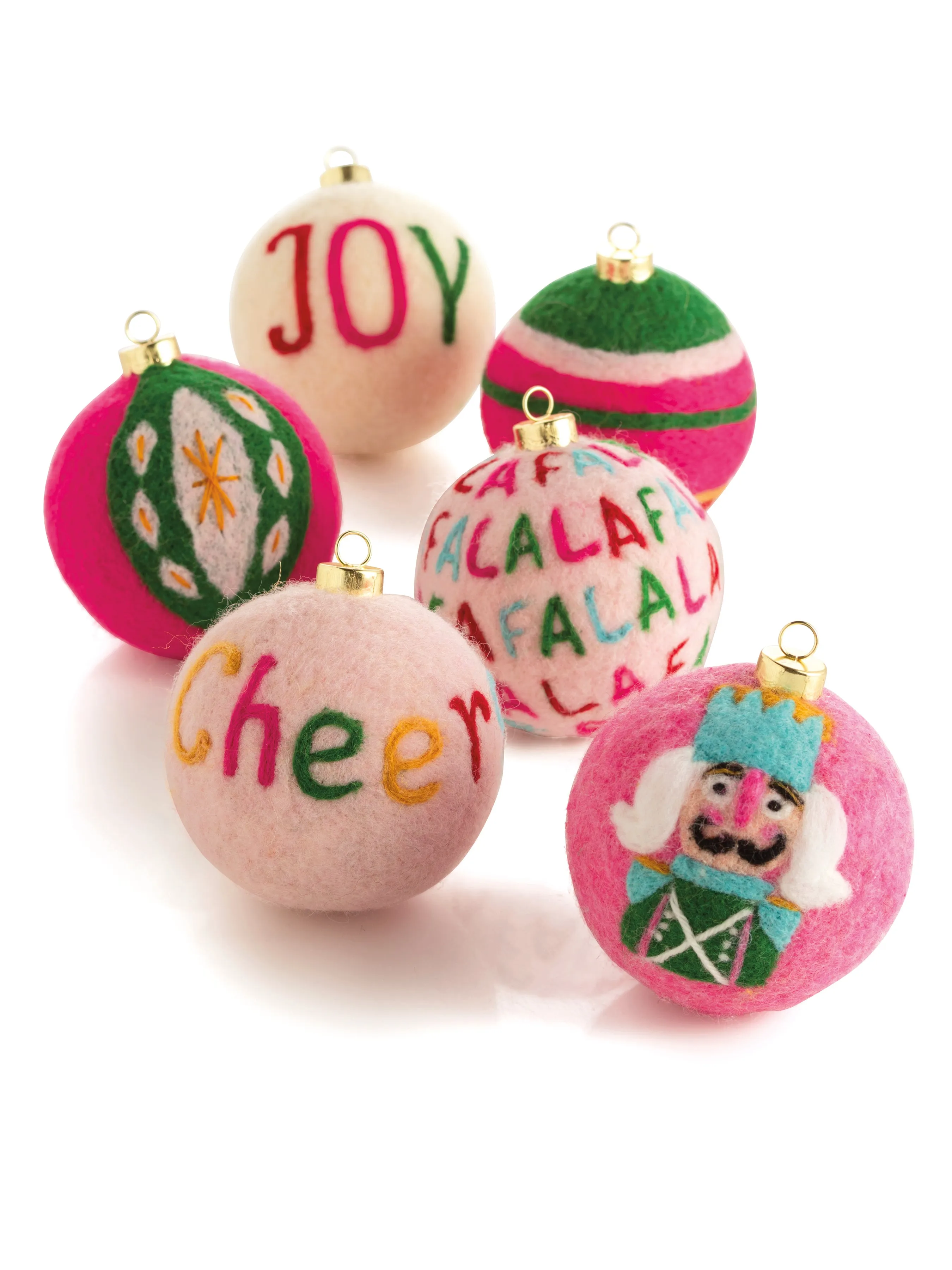 Shiraleah "Joy" Assorted Set Of 6 Ornaments, Multi