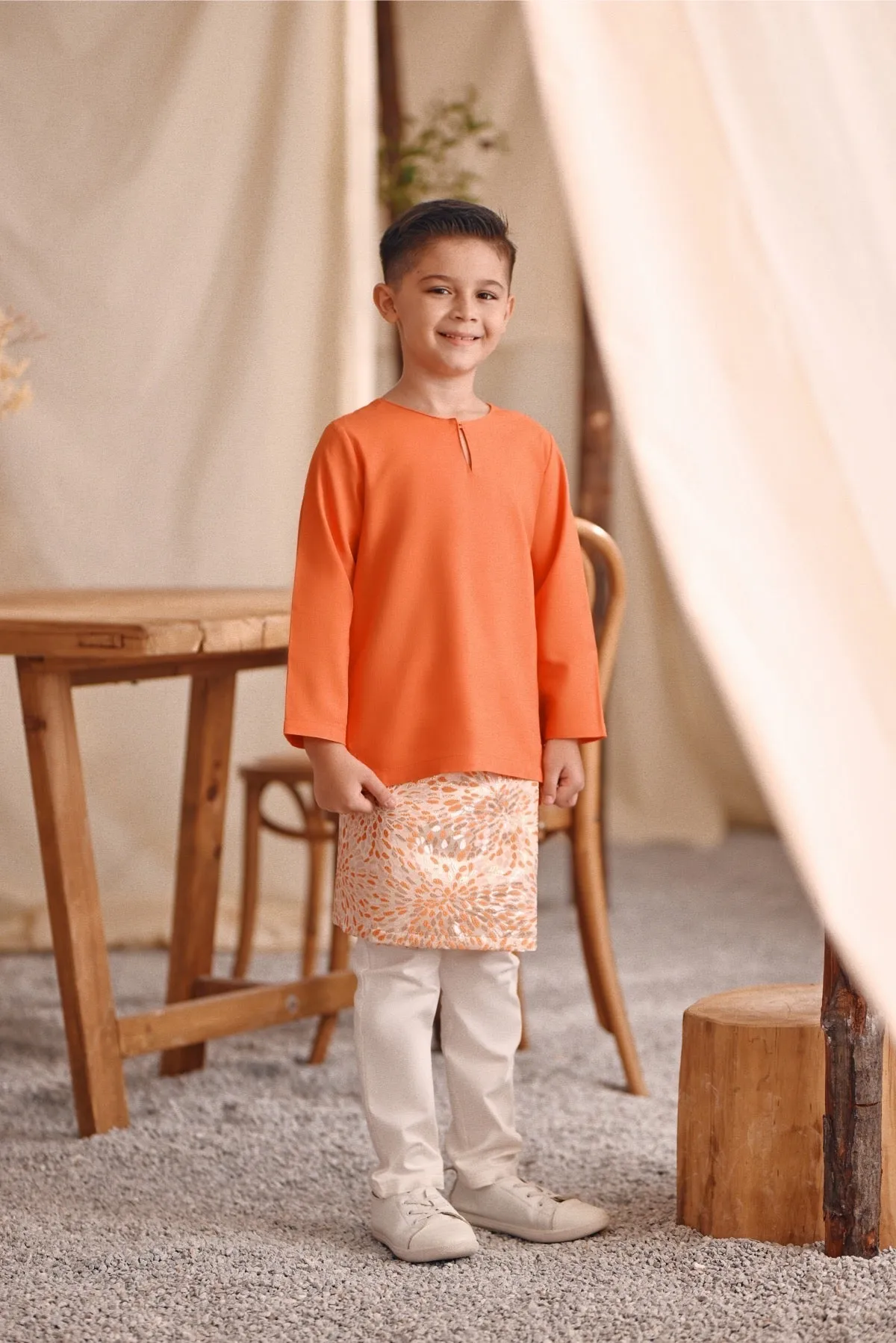 The Bayu Kurta - Orange