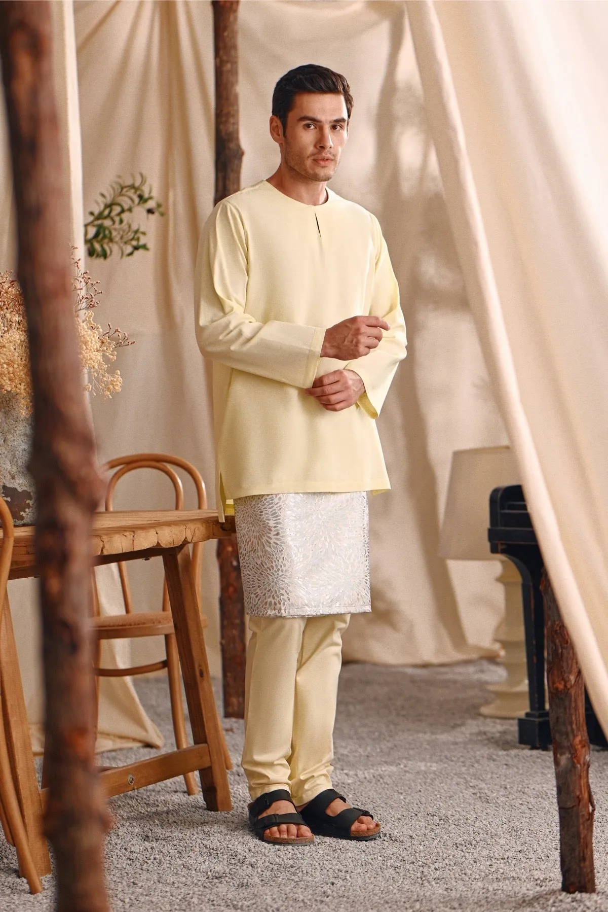 The Bayu Men Kurta - Baby Yellow