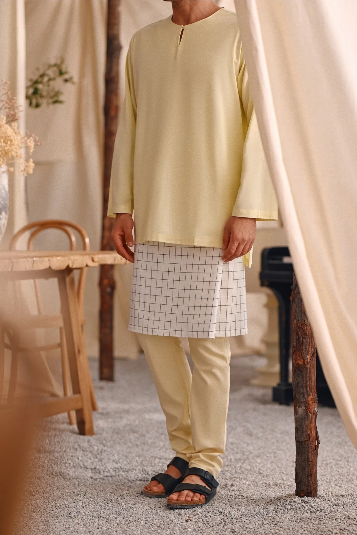 The Bayu Men Kurta - Baby Yellow