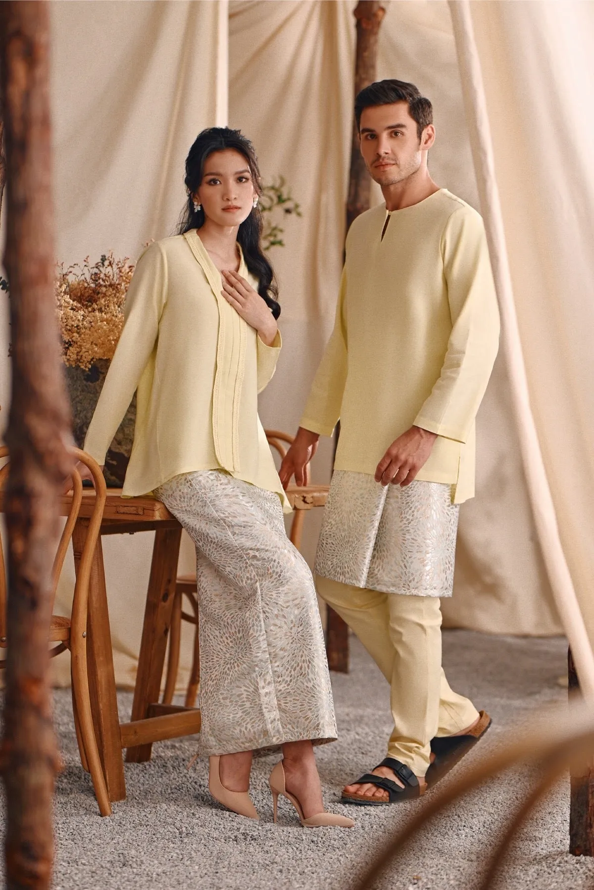 The Bayu Men Kurta - Baby Yellow