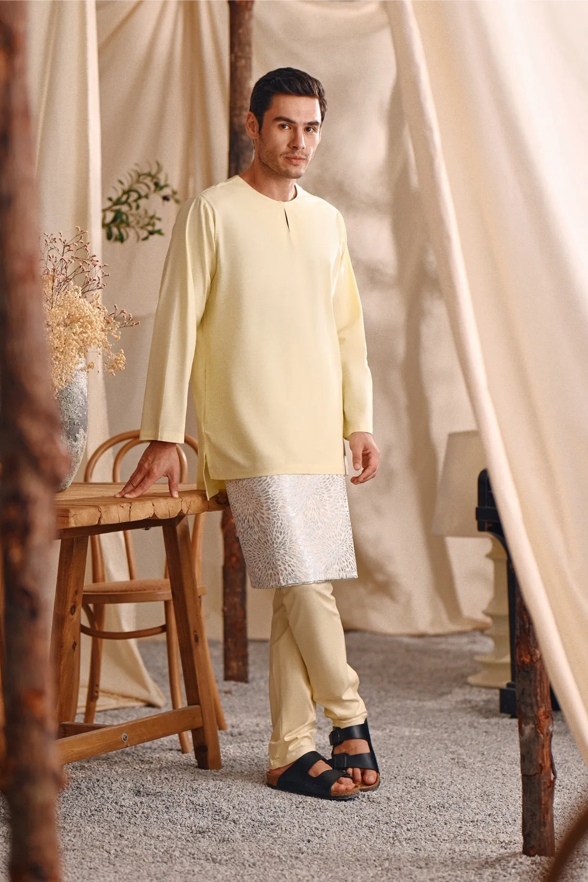 The Bayu Men Kurta - Baby Yellow