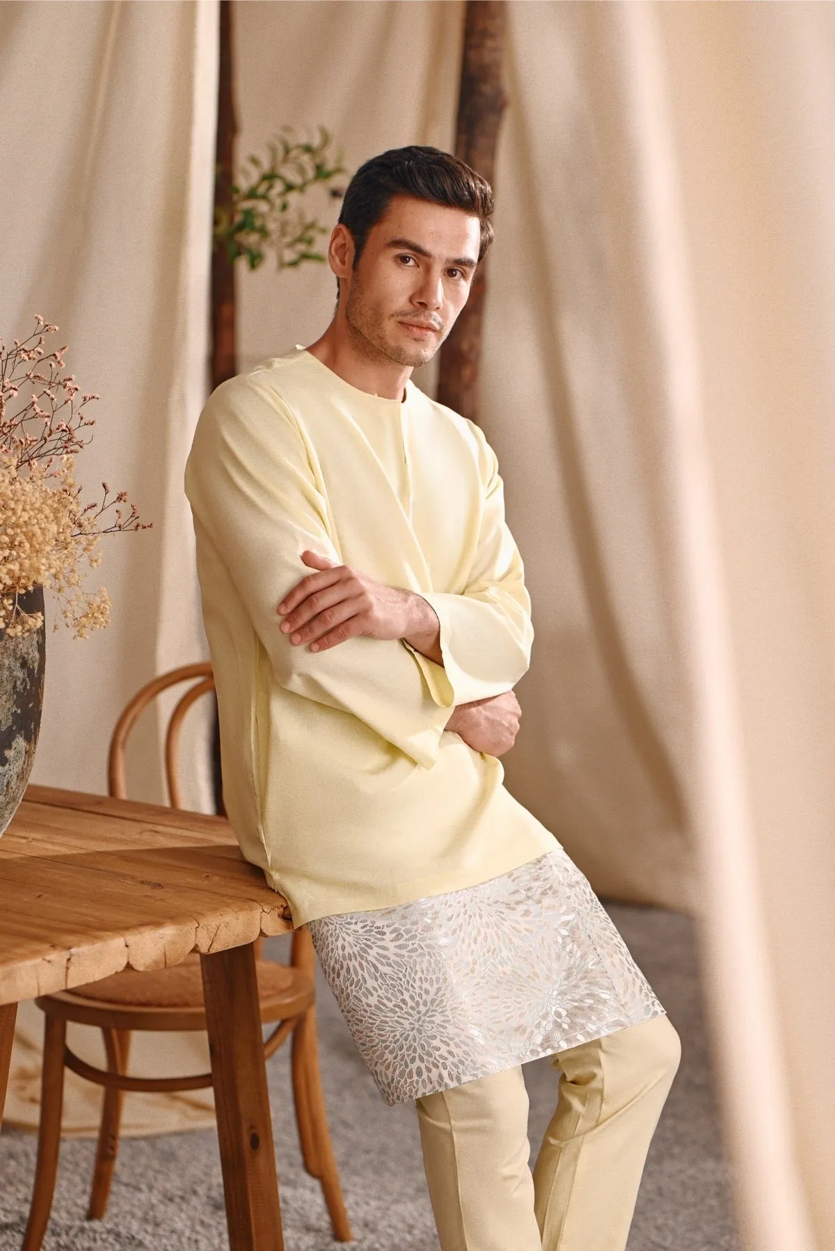 The Bayu Men Kurta - Baby Yellow