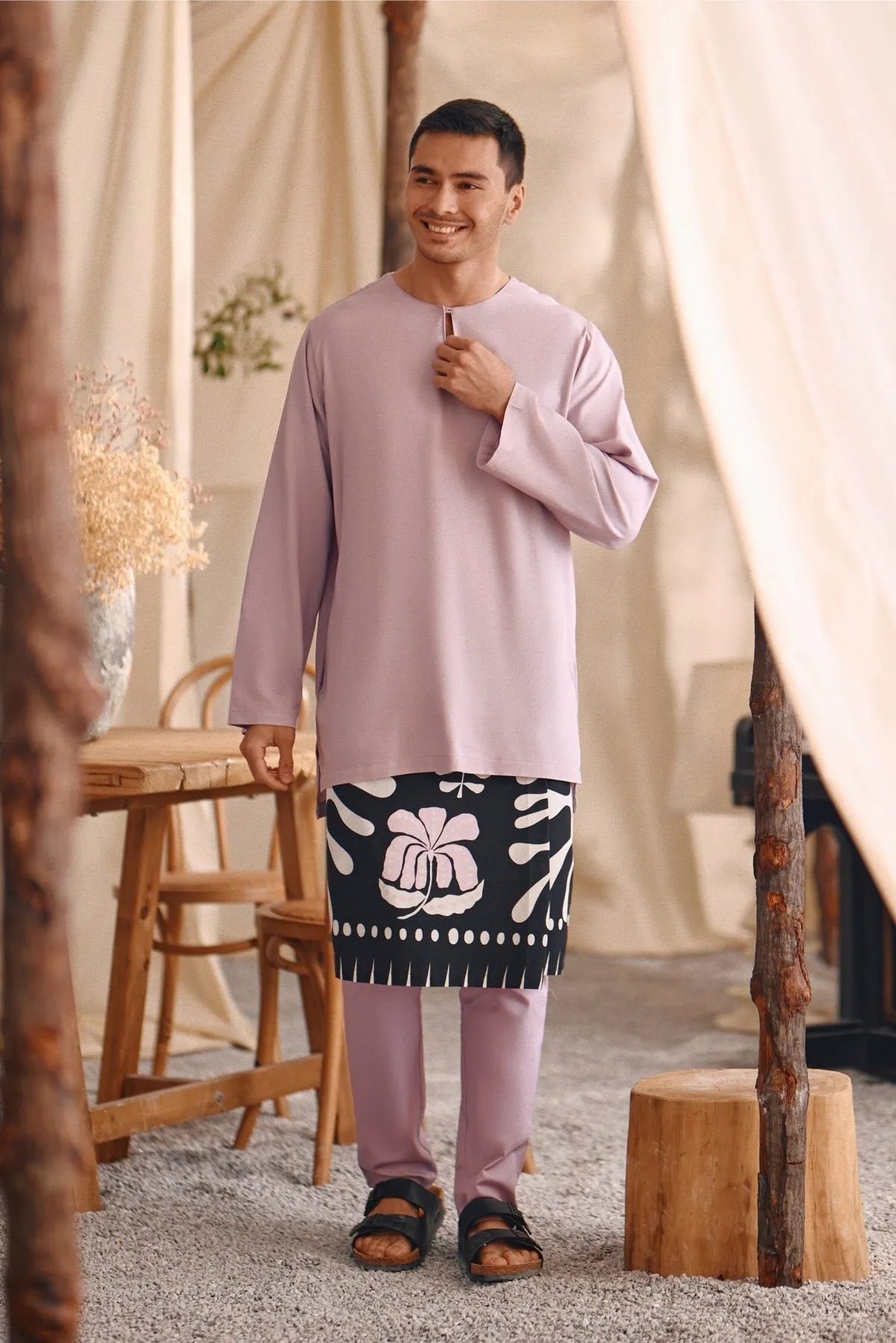 The Bayu Men Kurta - Lavender