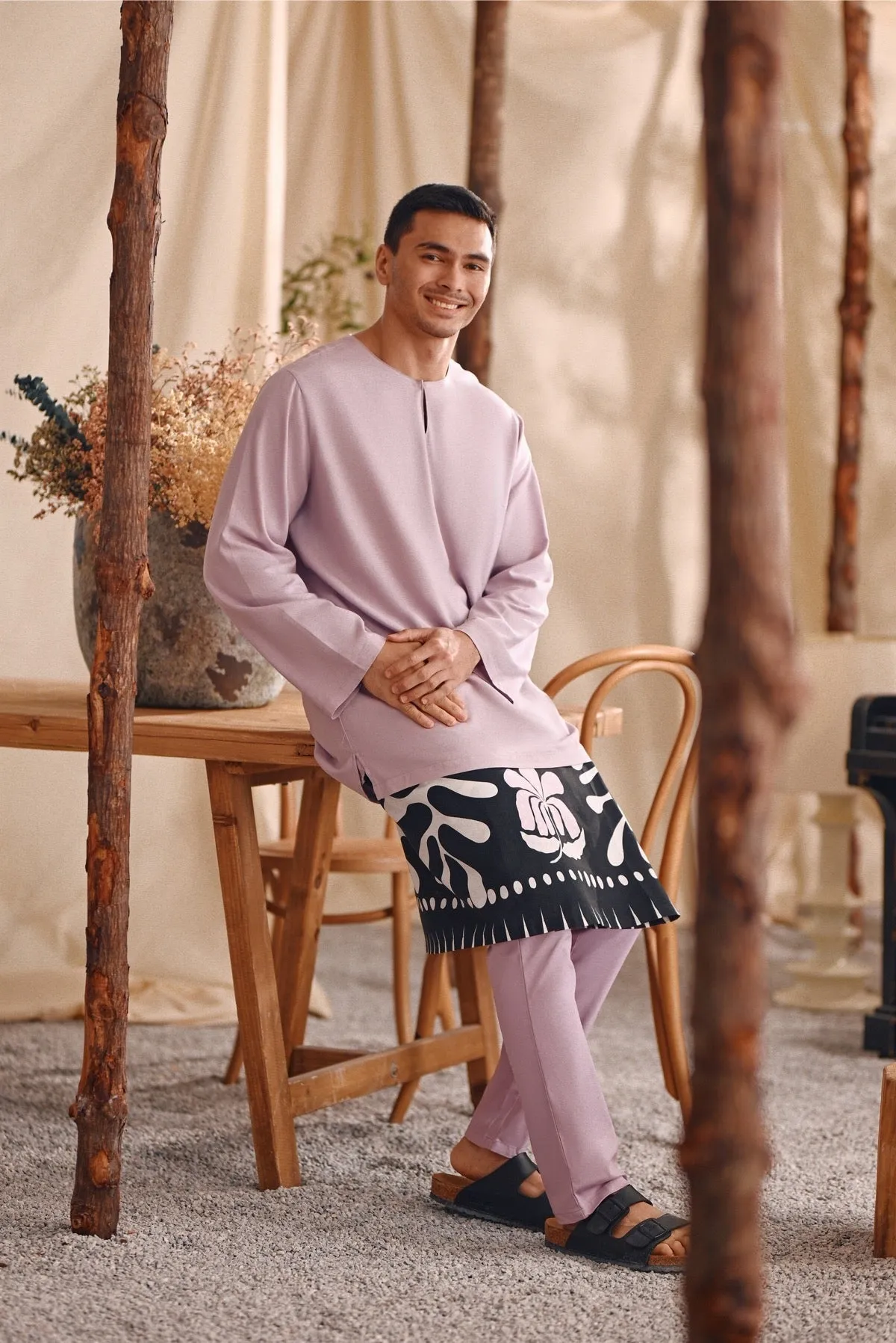 The Bayu Men Kurta - Lavender