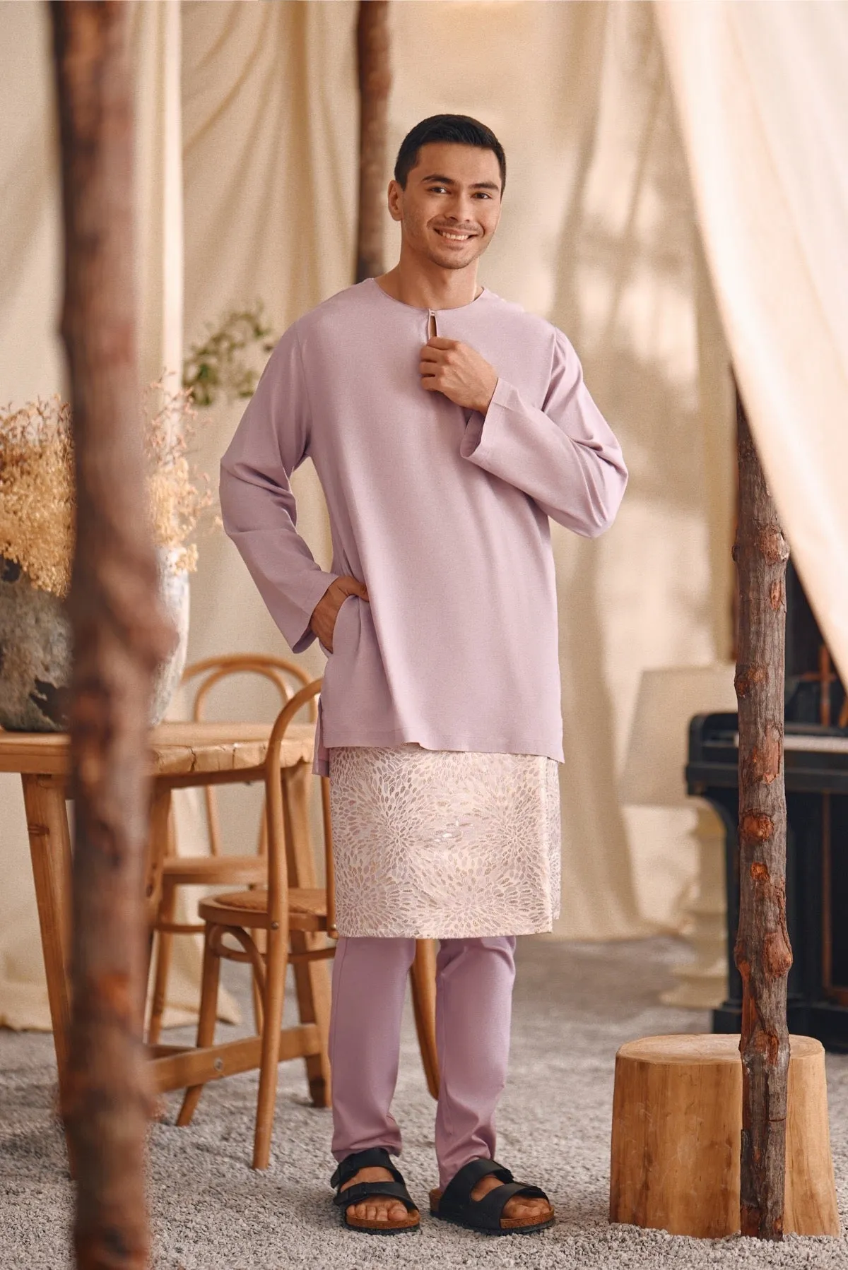 The Bayu Men Kurta - Lavender