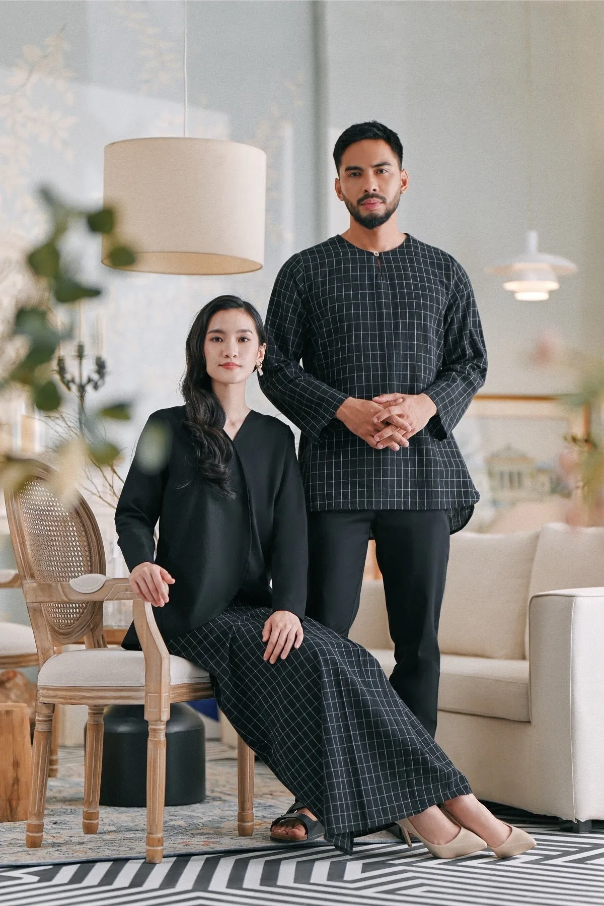 The Caya Men Kurta - Good Black Checked