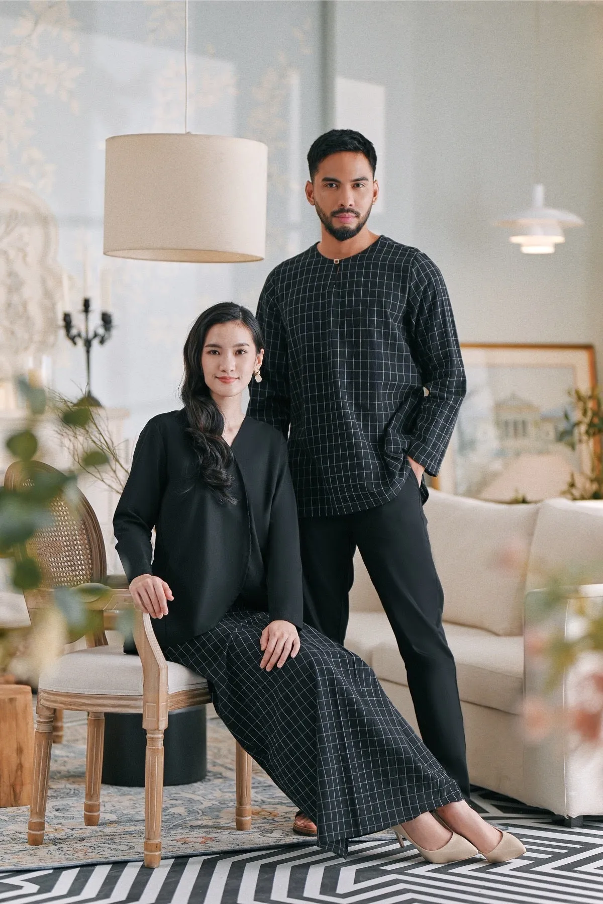 The Caya Men Kurta - Good Black Checked