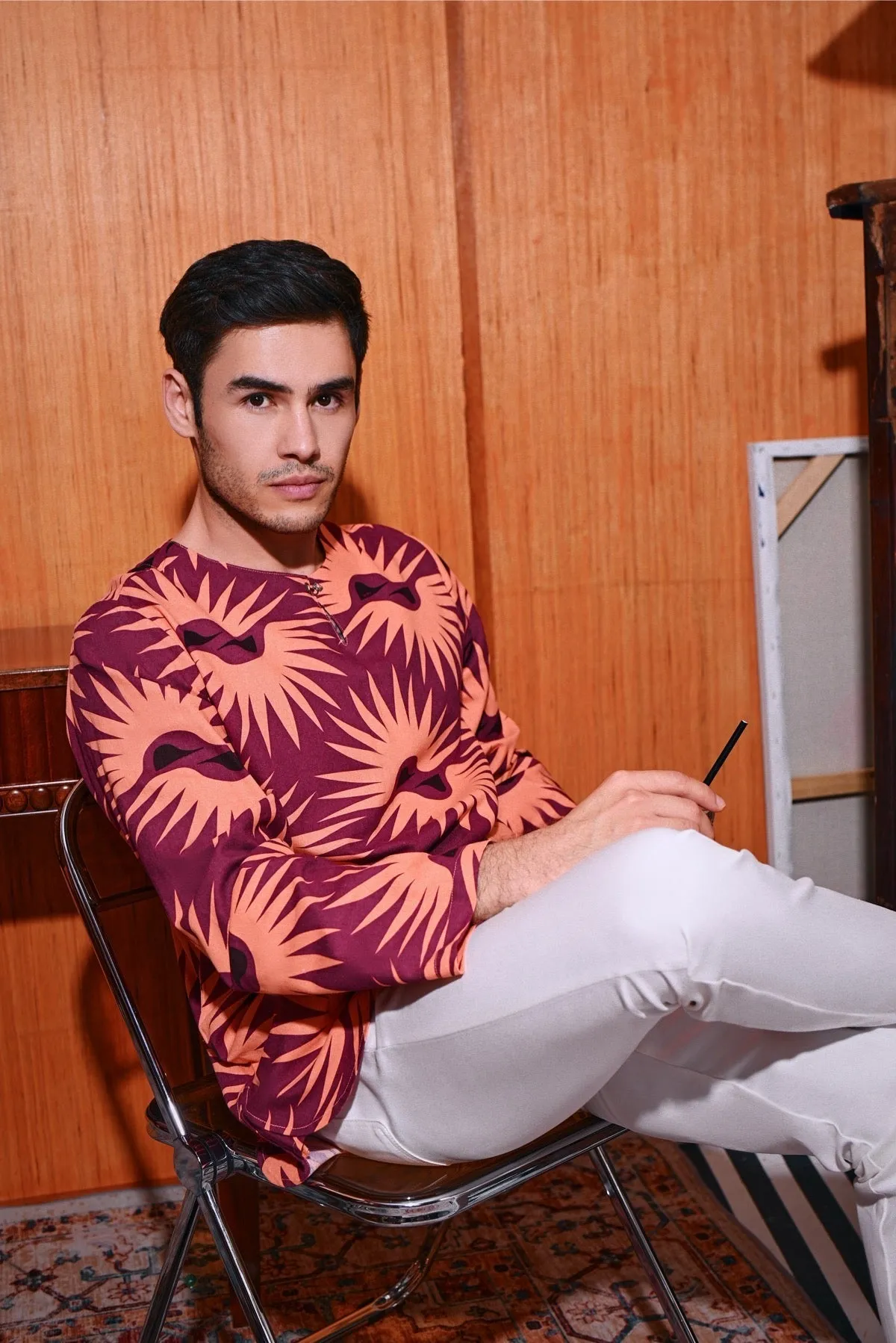 The Congkak Men Kurta - Edge