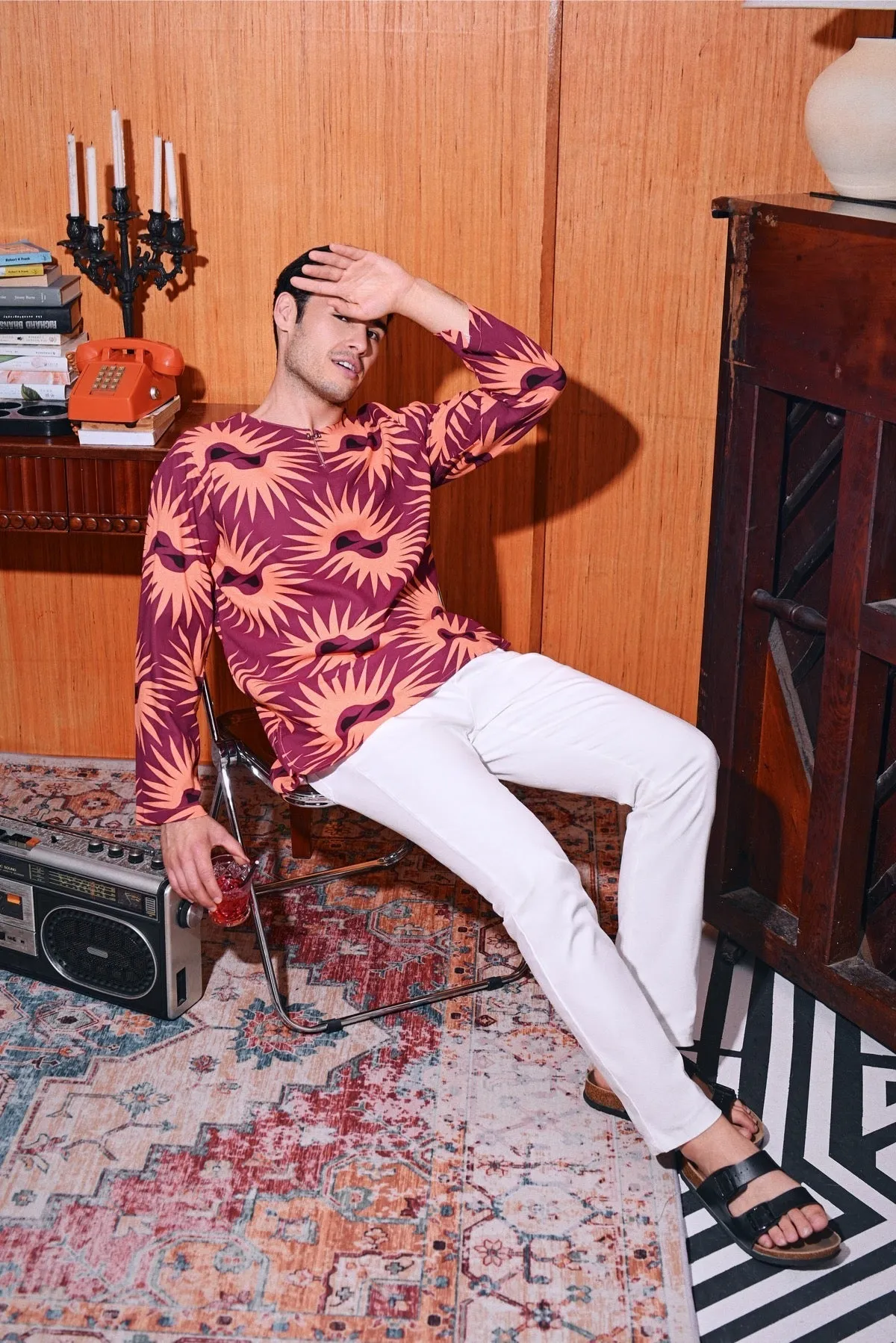 The Congkak Men Kurta - Edge