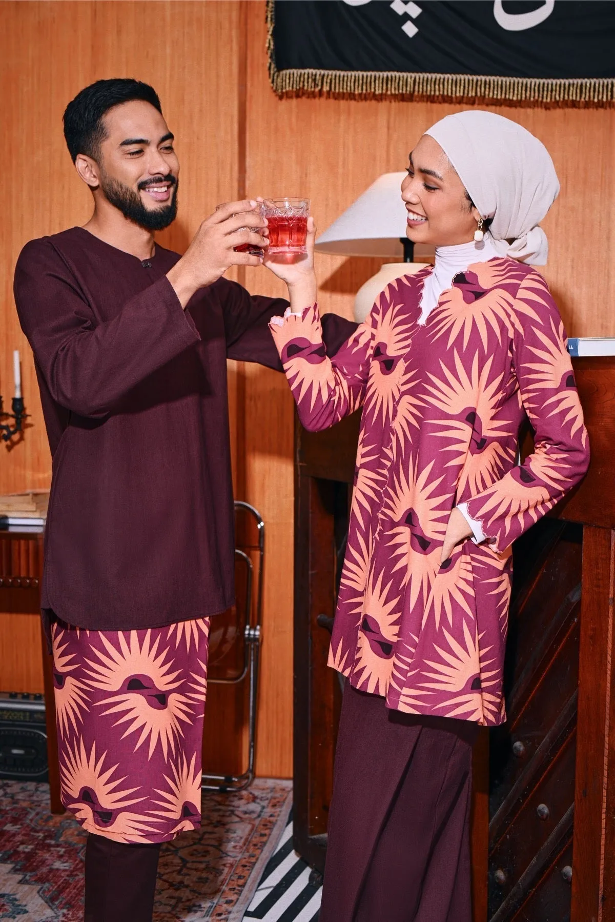 The Congkak Men Kurta - Mangosteen