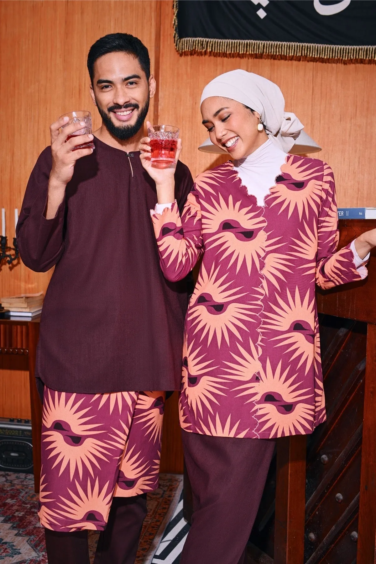 The Congkak Men Kurta - Mangosteen
