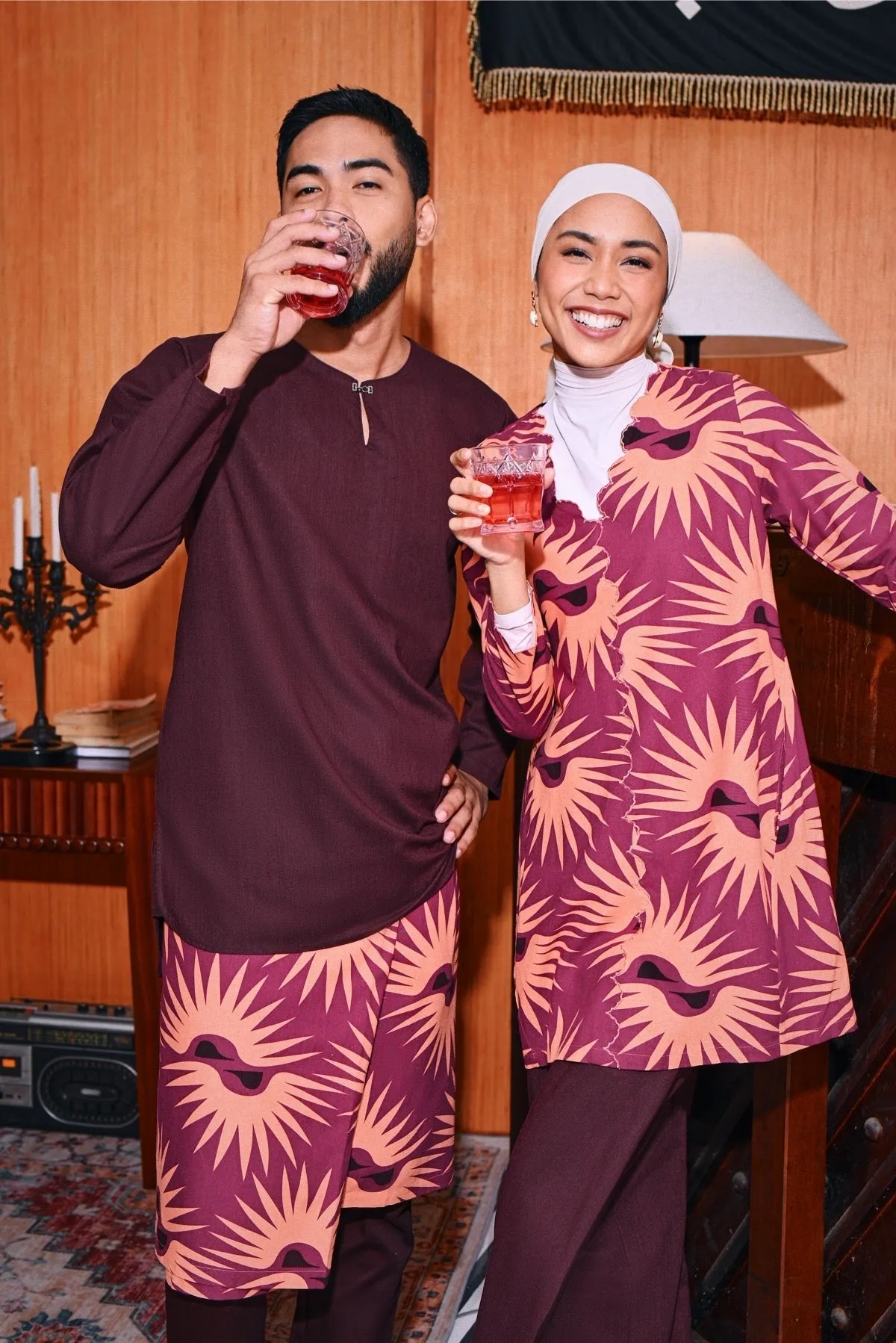 The Congkak Men Kurta - Mangosteen
