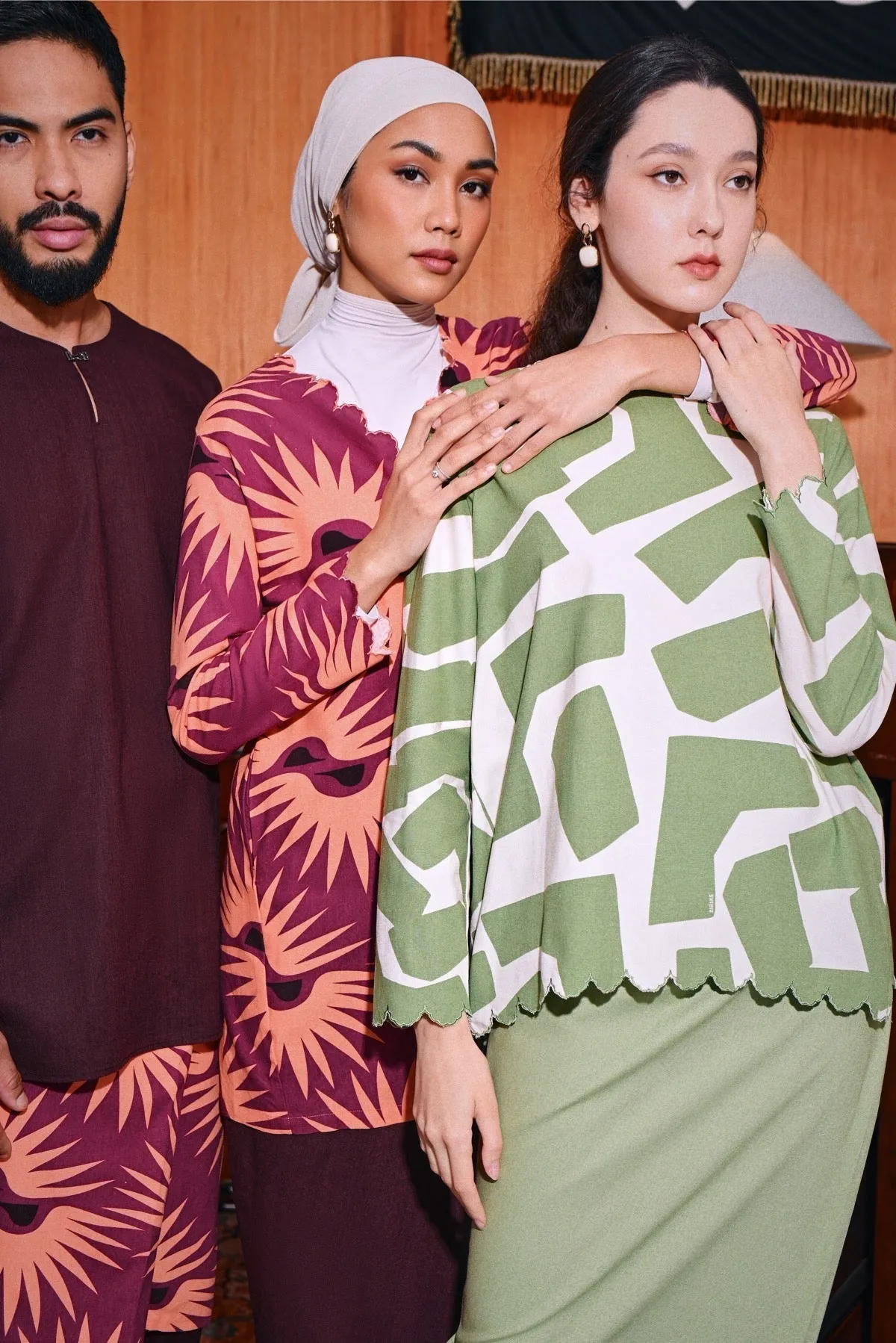 The Congkak Men Kurta - Mangosteen