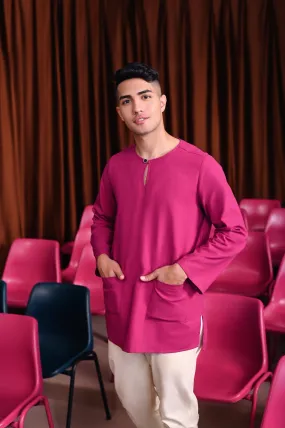 The Dulu Kita Men Kurta - Fuchsia