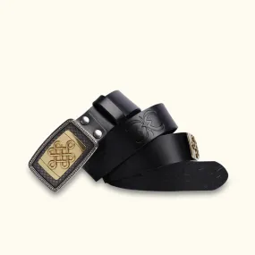 The Old Fashioned – Men’s Leather Retro Belt with Ideal Knot Buckle
