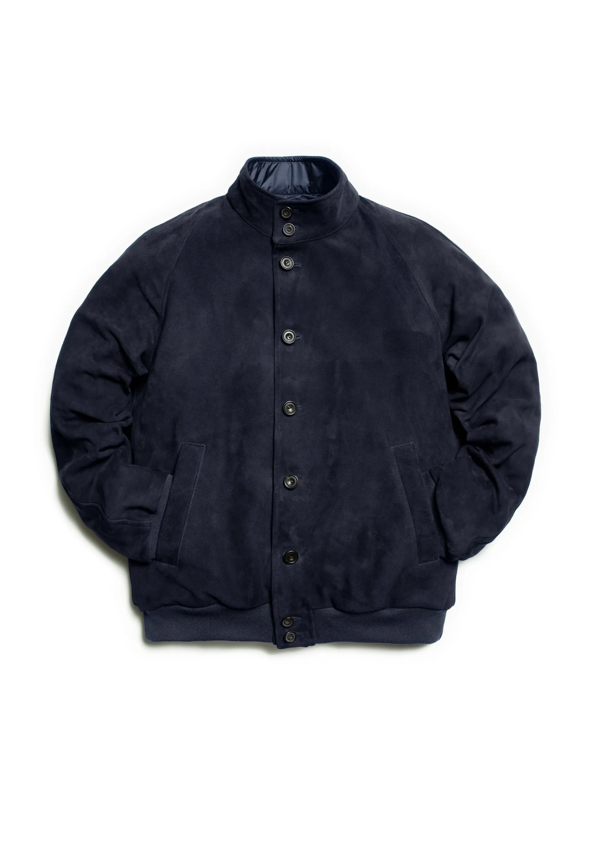 The PS Reversible Suede Bomber - Navy