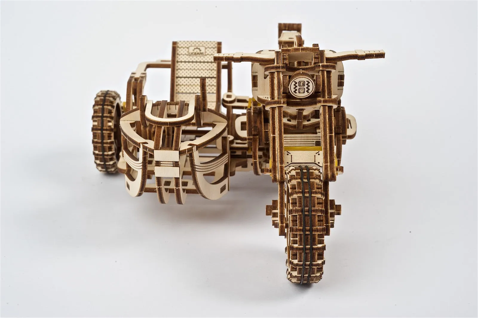 Ugears Scrambler Ugr-10 Motor Bike With Sidecar ★Mechanical 3D Puzzle Kit Model Toys Gift Present Birthday Xmas Christmas Kids Adults