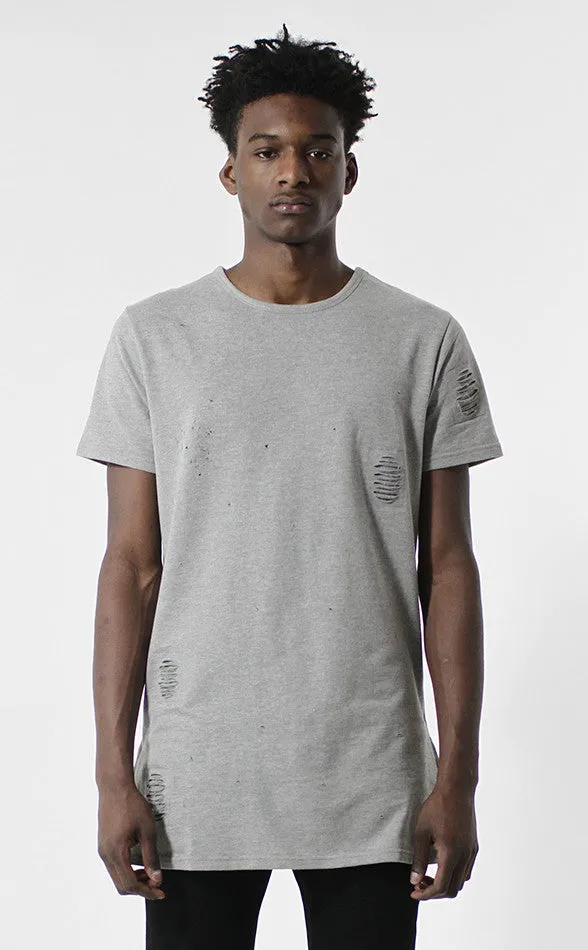 Unknown Requiem Rip & Distressed Gray French Terry Tee