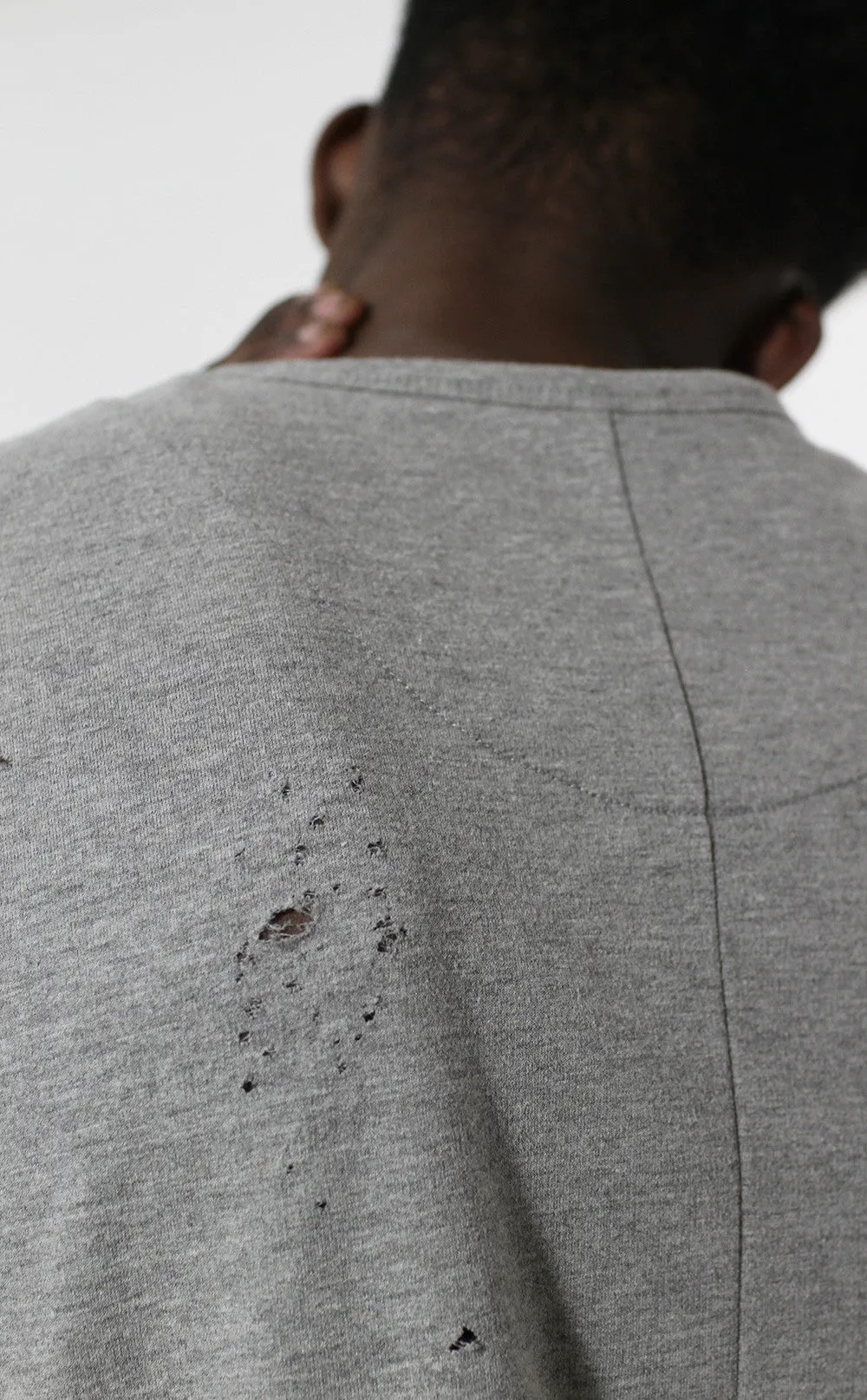 Unknown Requiem Rip & Distressed Gray French Terry Tee